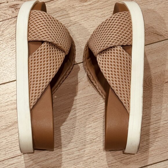 Aerosoles Size 6.5 Women's Baily Nude / Pink Chunky Platform Slide Sandals - Picture 6 of 8